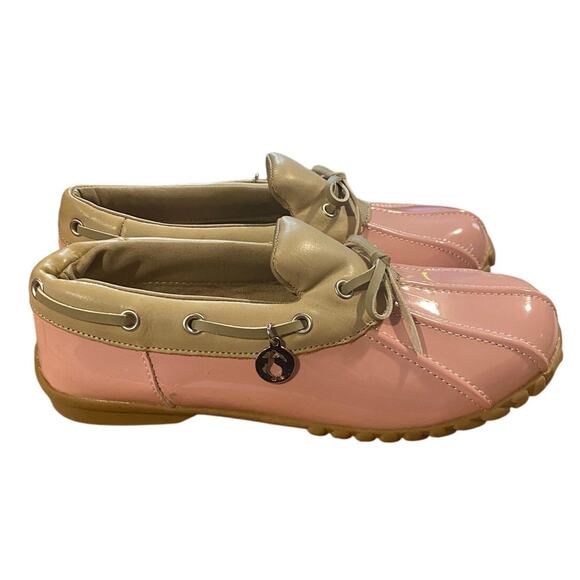 Sporto Paulette Duck Rain Shoes Womens 6MPink Beige Gardening Rubber Soles Snow - Picture 2 of 12